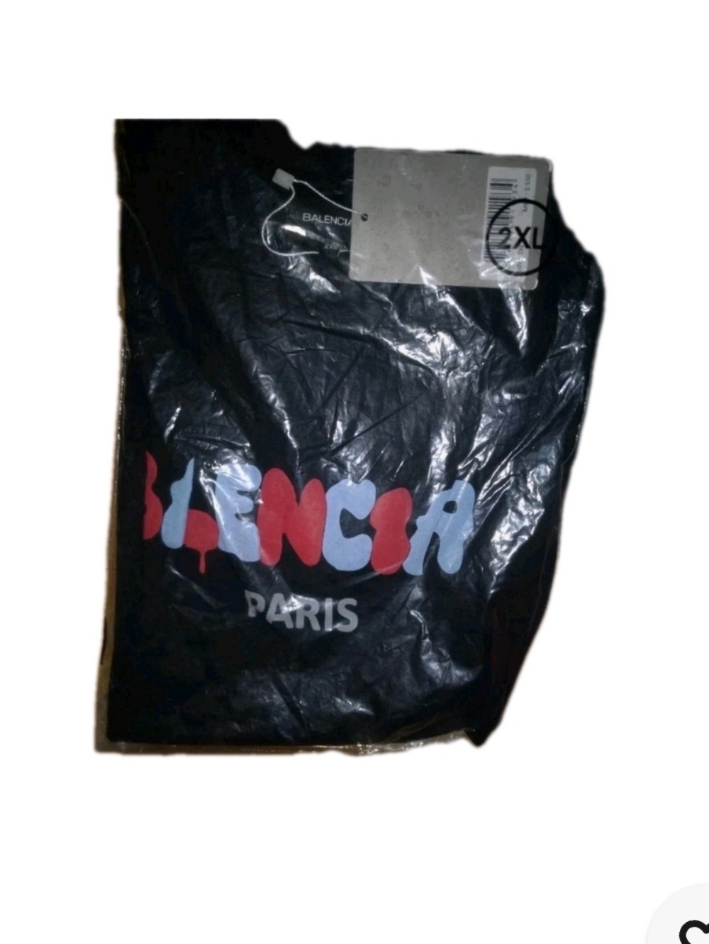 Black Graphic Tee with Red & Light Blue Logo Xxl - Picture 2 of 4